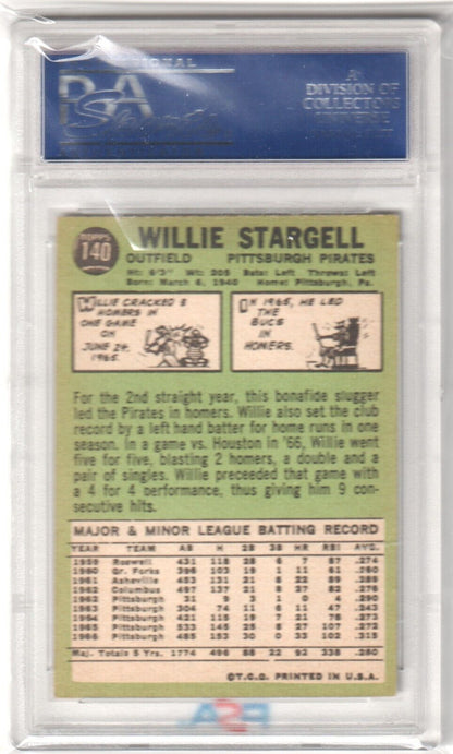WILLIE STARGELL 1967 Topps #140 PSA 8 NM - MT - PIRATES - Columbia Hobby - Sports Card Boxes - Toploaders - Card Savers