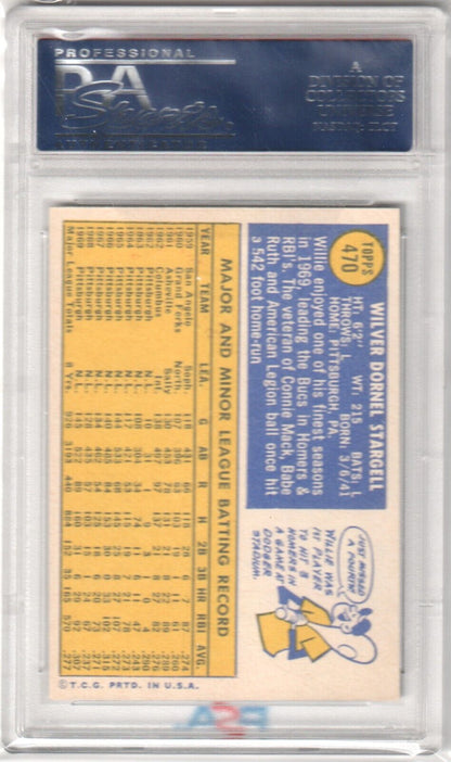 WILLIE STARGELL 1970 Topps #470 PSA 7 NM - PIRATES - Columbia Hobby - Sports Card Boxes - Toploaders - Card Savers
