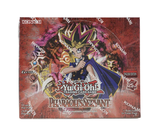 Yu - Gi - Oh 25th Anniversary: Pharaoh's Servant Booster Box - Columbia Hobby - Sports Card Boxes - Toploaders - Card Savers