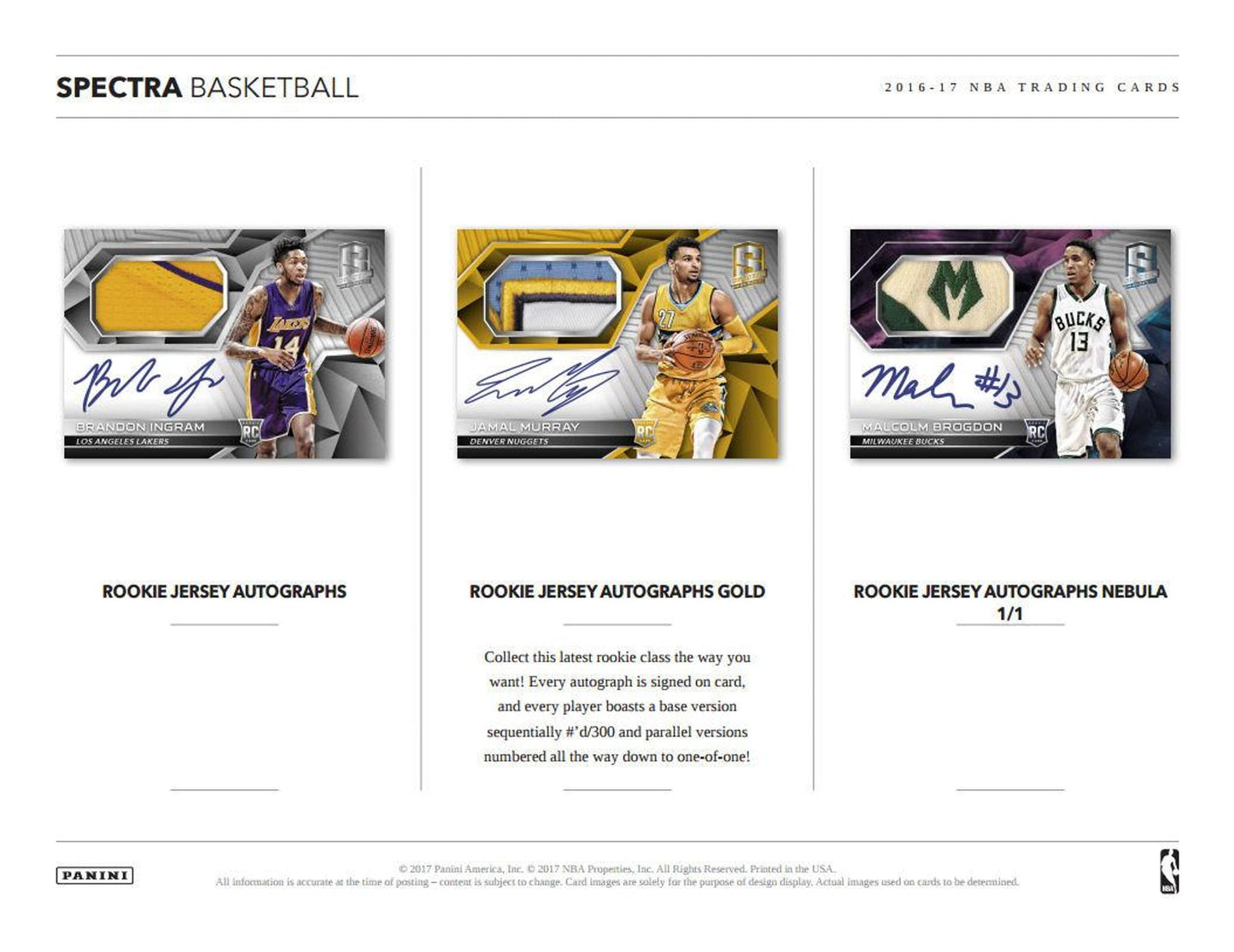 2016 - 17 Panini Spectra Basketball Hobby Box - Columbia Hobby - Sports Card Boxes - Toploaders - Card Savers
