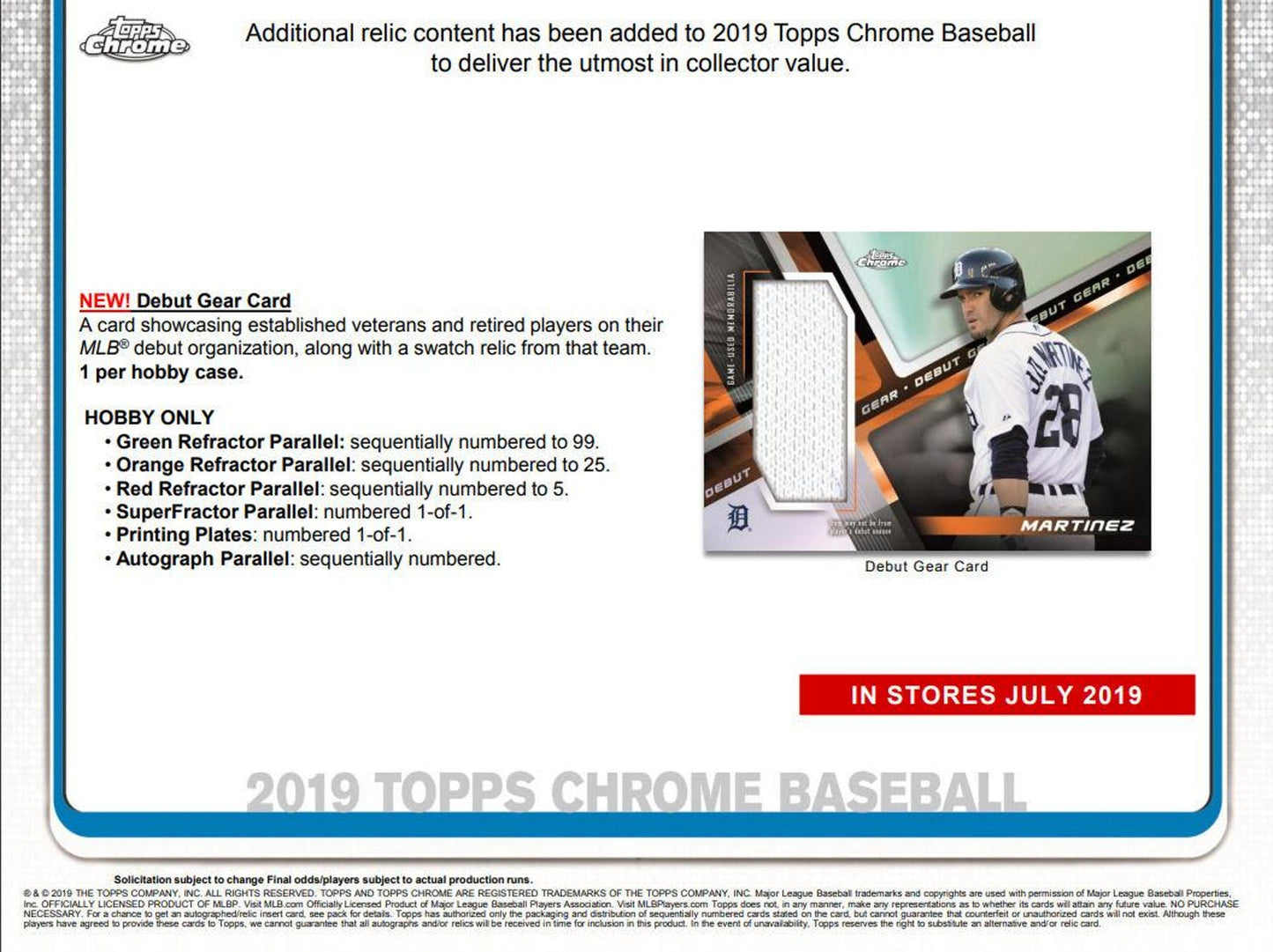 2019 Topps Chrome Baseball Jumbo Box - Columbia Hobby - Sports Card Boxes - Toploaders - Card Savers