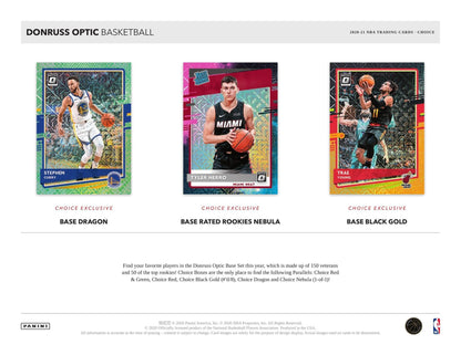 2020 - 21 Panini Donruss Optic Choice Basketball Hobby Box - Columbia Hobby - Sports Card Boxes - Toploaders - Card Savers