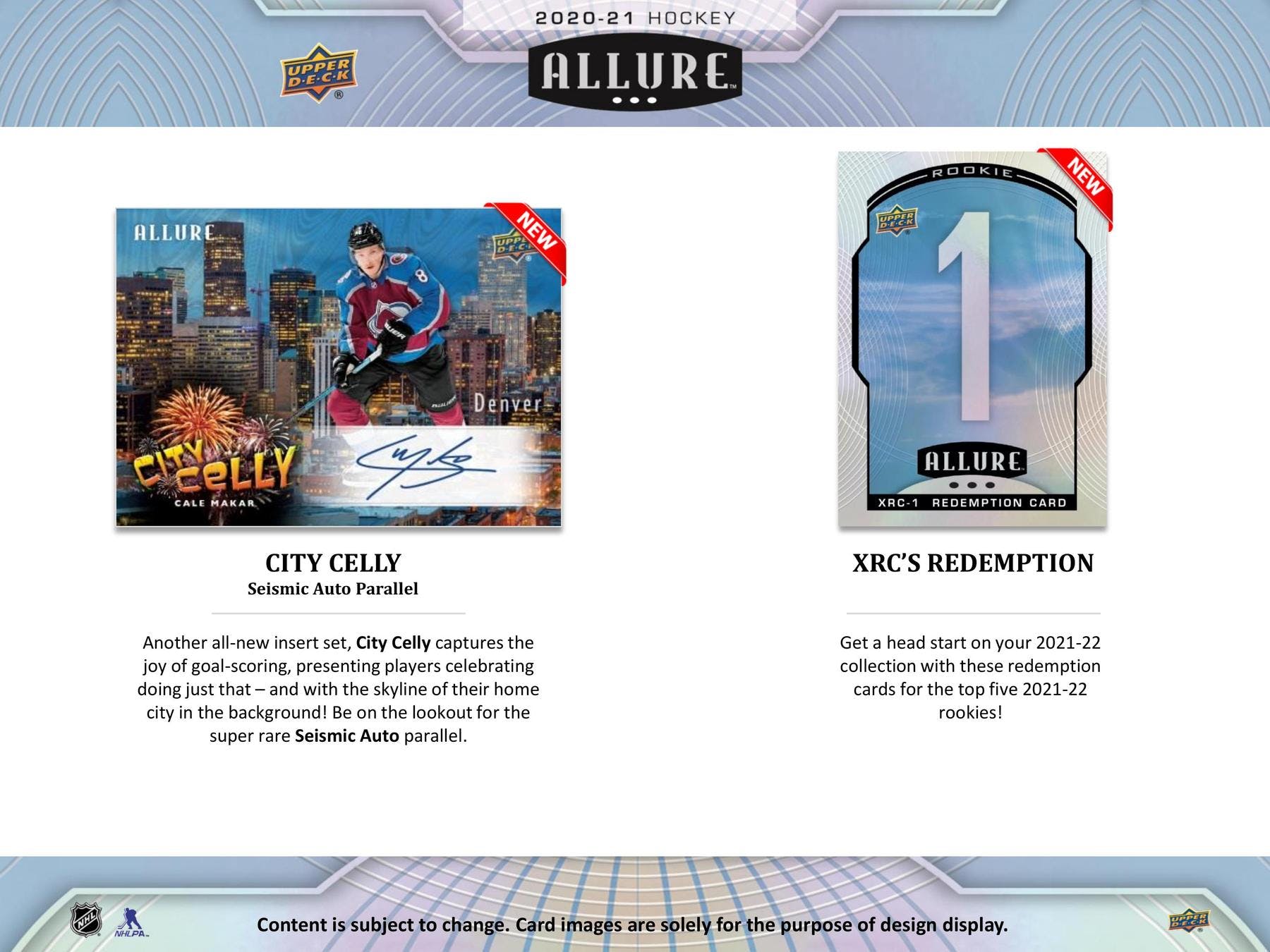 2020 - 21 Upper Deck Allure Hockey Hobby Box - Columbia Hobby - Sports Card Boxes - Toploaders - Card Savers
