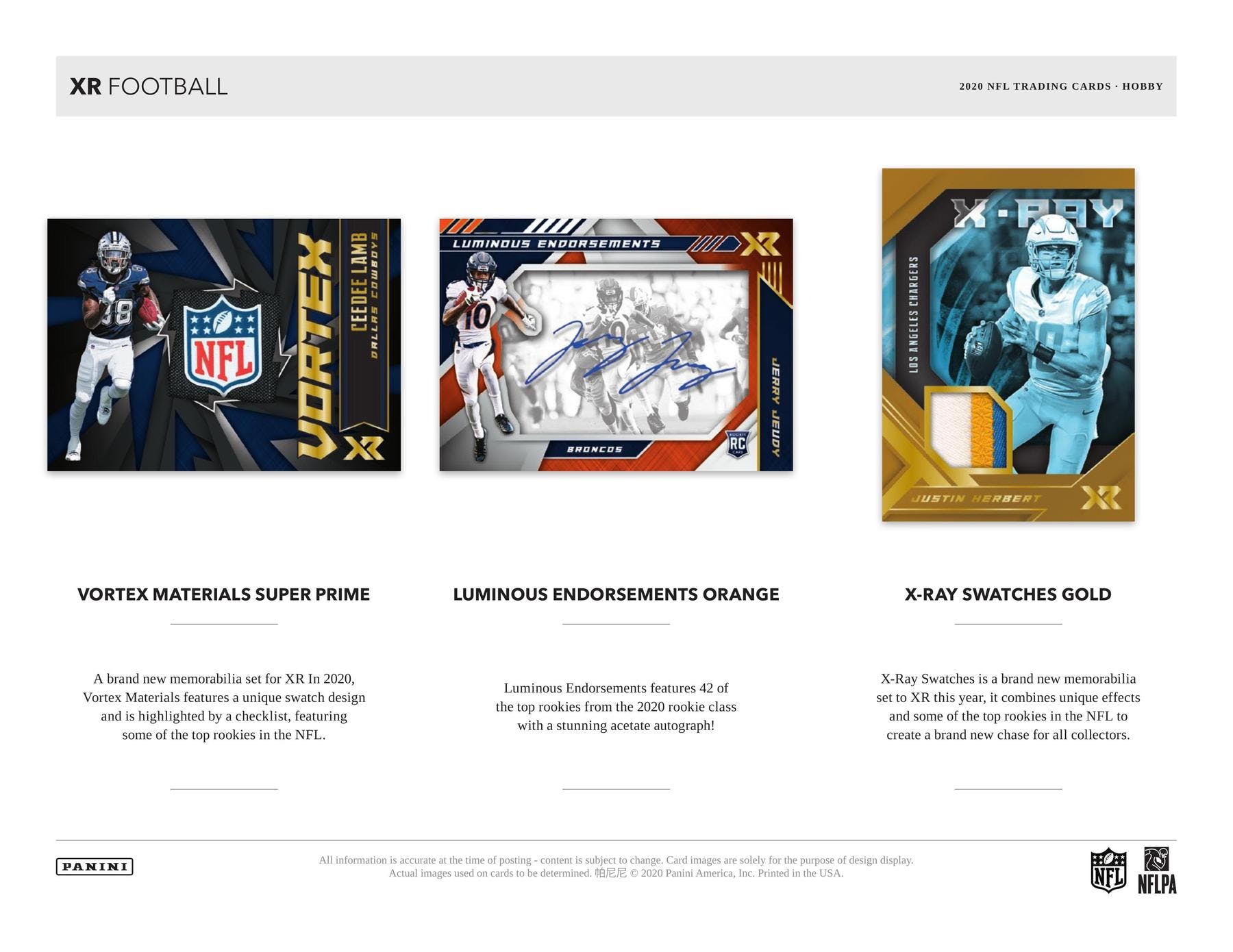 2020 Panini XR Football Hobby Box - Columbia Hobby - Sports Card Boxes - Toploaders - Card Savers