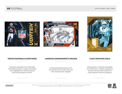 2020 Panini XR Football Hobby Box - Columbia Hobby - Sports Card Boxes - Toploaders - Card Savers