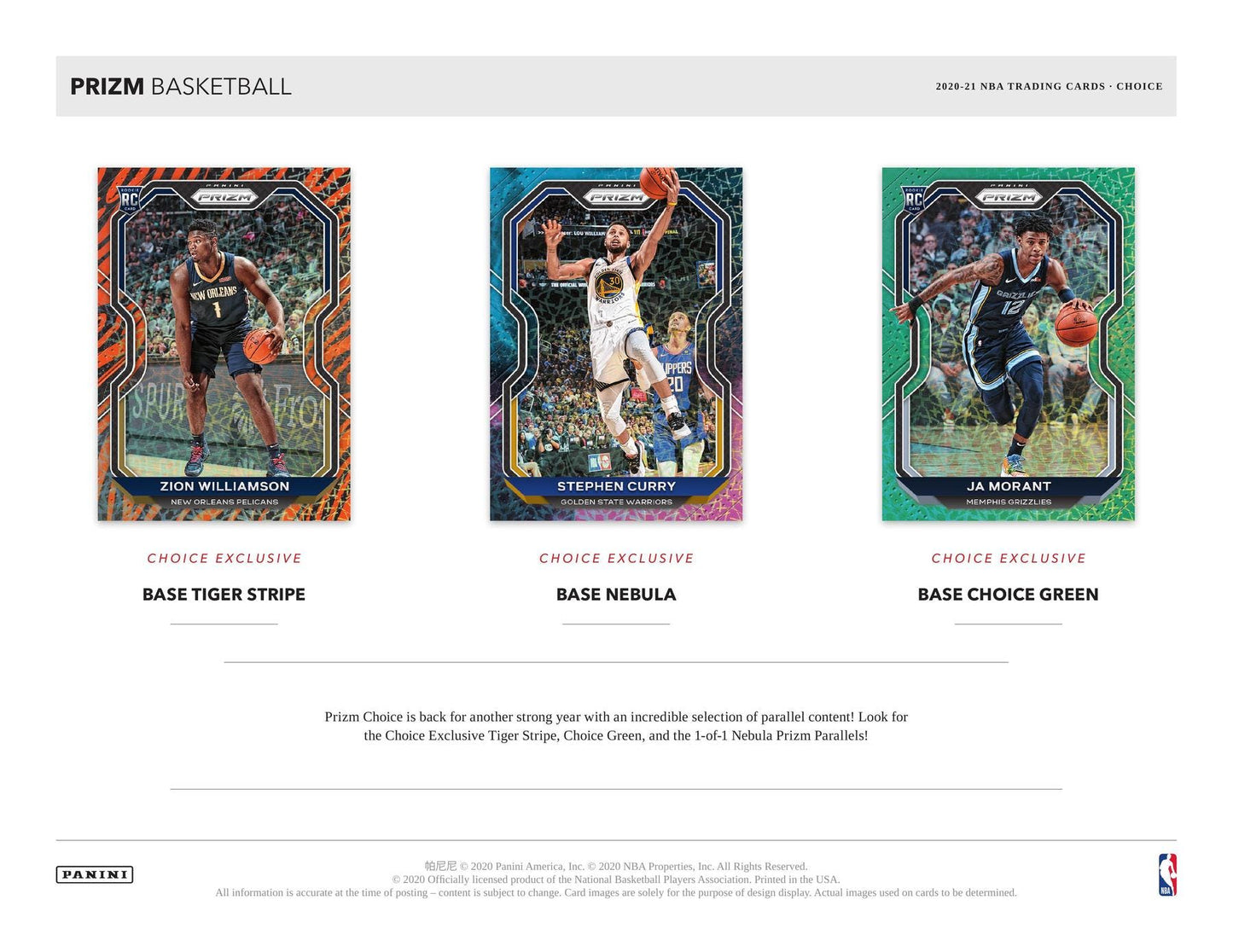 2020/21 Panini Prizm Choice Basketball Hobby Box - Columbia Hobby - Sports Card Boxes - Toploaders - Card Savers