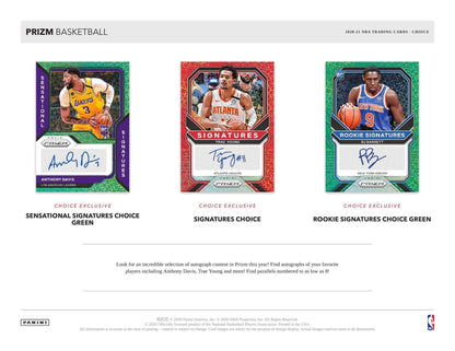 2020/21 Panini Prizm Choice Basketball Hobby Box - Columbia Hobby - Sports Card Boxes - Toploaders - Card Savers