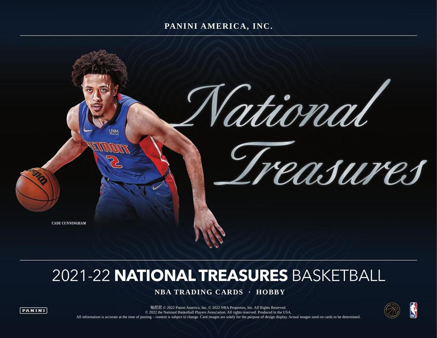 2021-22 Panini National Treasures Basketball Hobby Box - Columbia Sports Cards