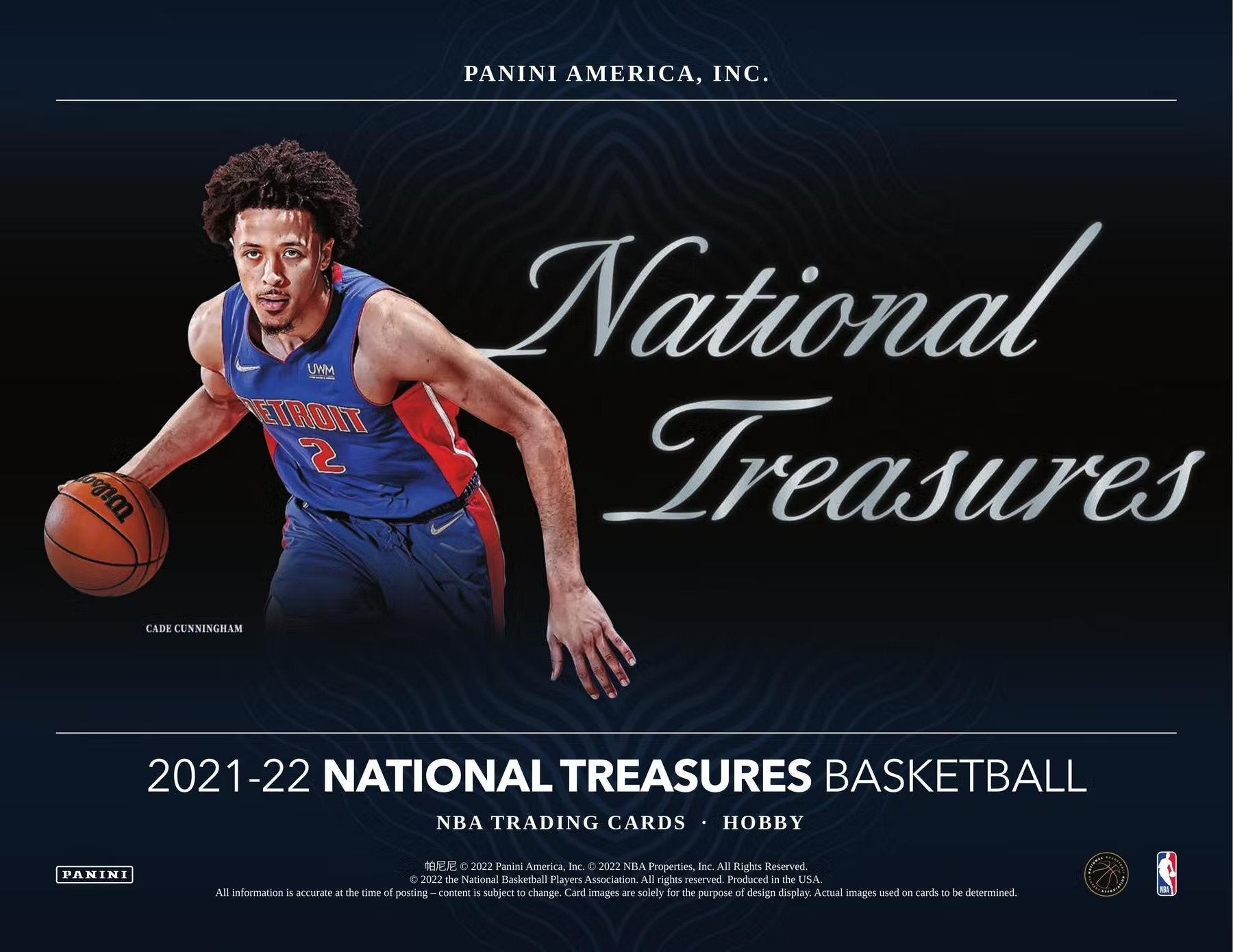 2021-22 Panini National Treasures Basketball Hobby Box - Columbia Sports Cards