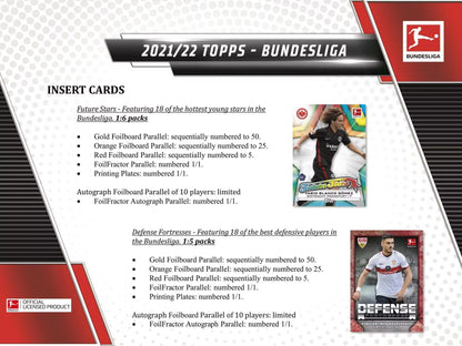 2021 - 22 Topps Bundesliga Soccer Hobby Box - Columbia Hobby - Sports Card Boxes - Toploaders - Card Savers