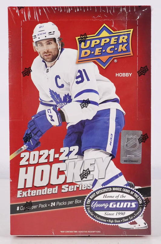 2021 - 22 Upper Deck Extended Series Hockey Hobby Box - Columbia Hobby - Sports Card Boxes - Toploaders - Card Savers