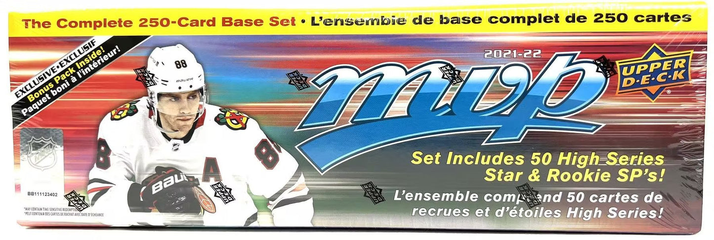 2021 - 22 Upper Deck MVP Hockey Box Set - Columbia Hobby - Sports Card Boxes - Toploaders - Card Savers
