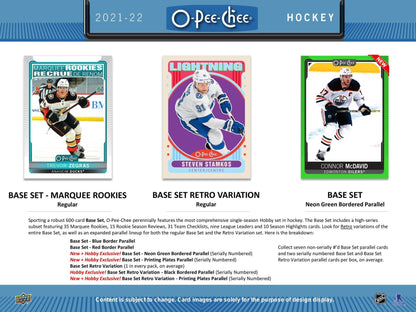 2021 - 22 Upper Deck O - Pee - Chee Hockey Hobby Box - Columbia Hobby - Sports Card Boxes - Toploaders - Card Savers