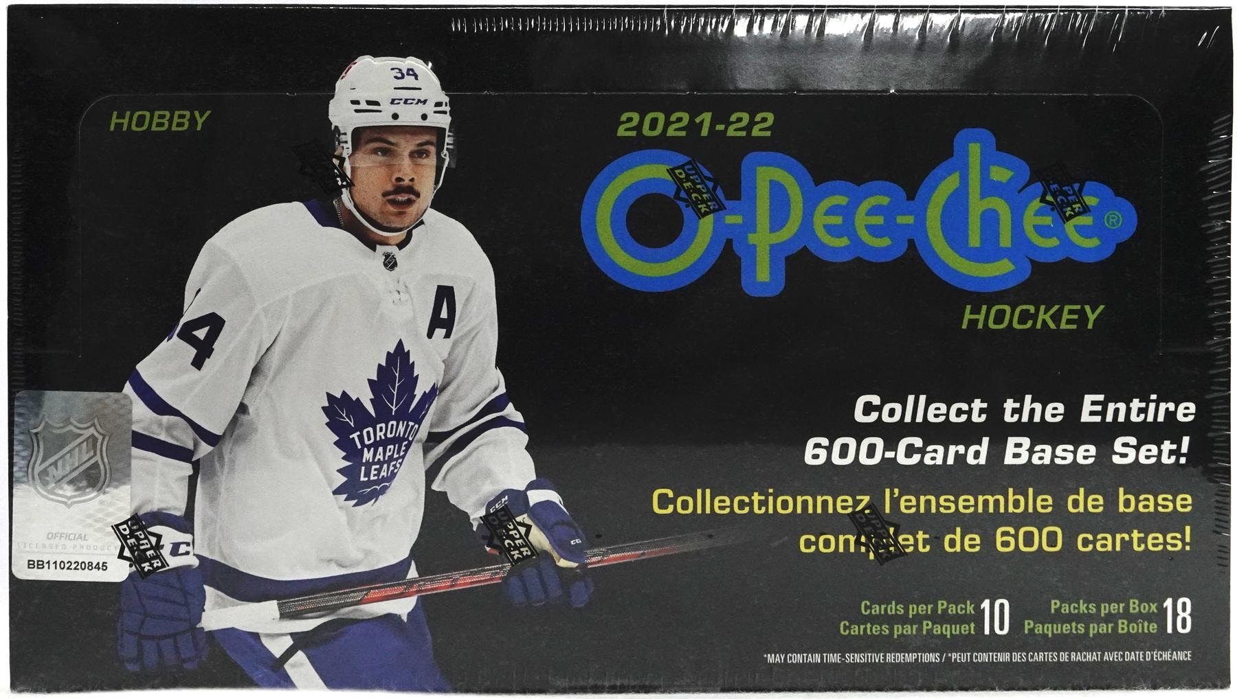2021 - 22 Upper Deck O - Pee - Chee Hockey Hobby Box - Columbia Hobby - Sports Card Boxes - Toploaders - Card Savers