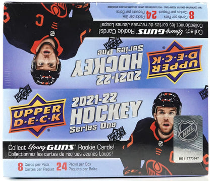 2021 - 22 Upper Deck Series 1 Hockey Retail 24 - Pack Box - Columbia Hobby - Sports Card Boxes - Toploaders - Card Savers