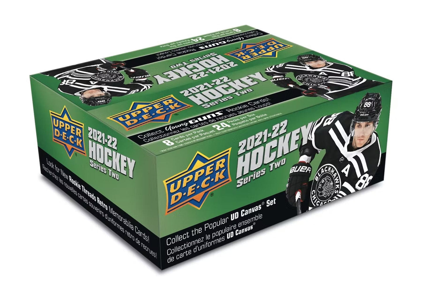 2021 - 22 Upper Deck Series 2 Hockey Retail 24 - Pack Box - Columbia Hobby - Sports Card Boxes - Toploaders - Card Savers