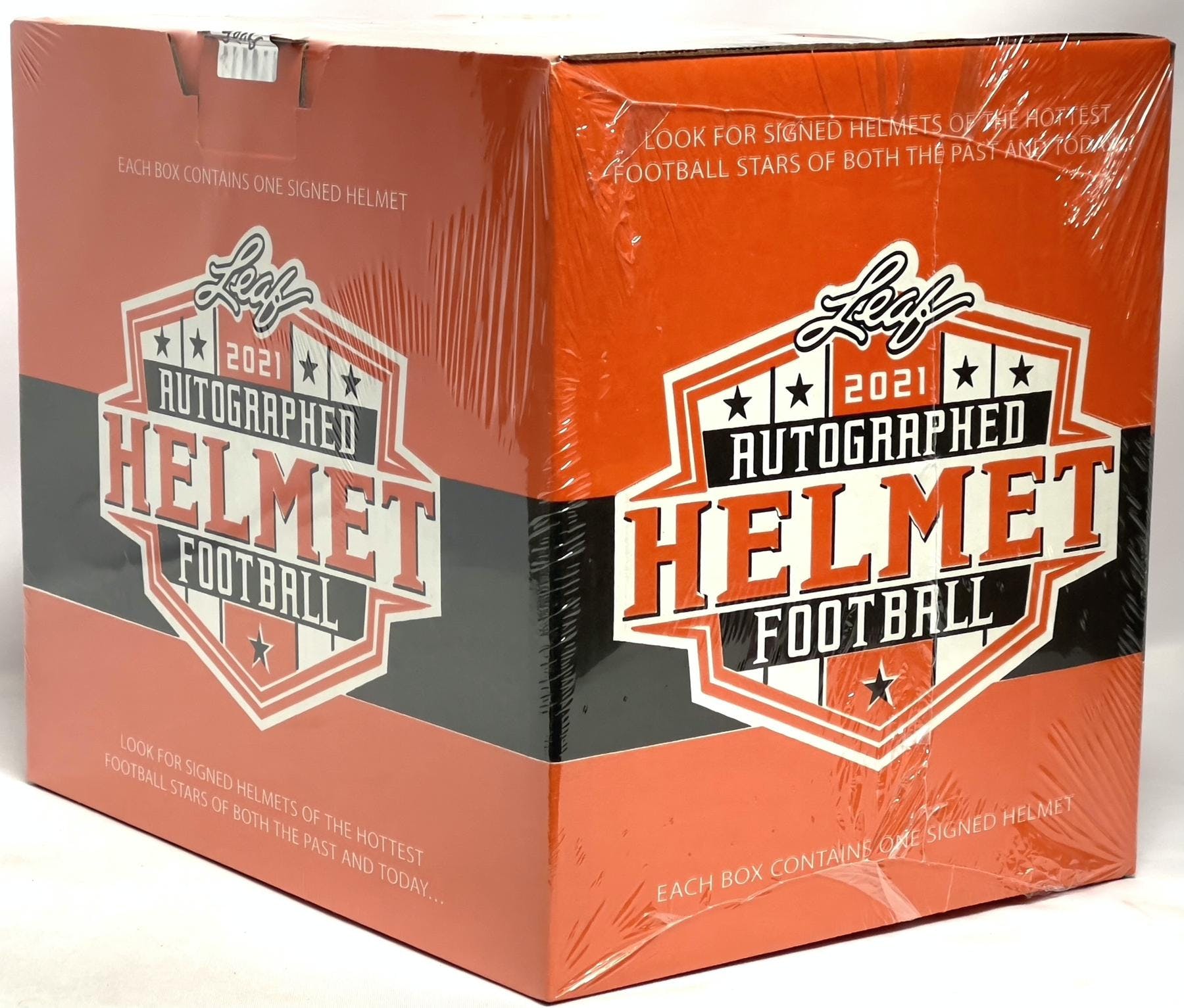 2021 Leaf Autographed Full Sized Helmet Football Box - Columbia Hobby - Sports Card Boxes - Toploaders - Card Savers