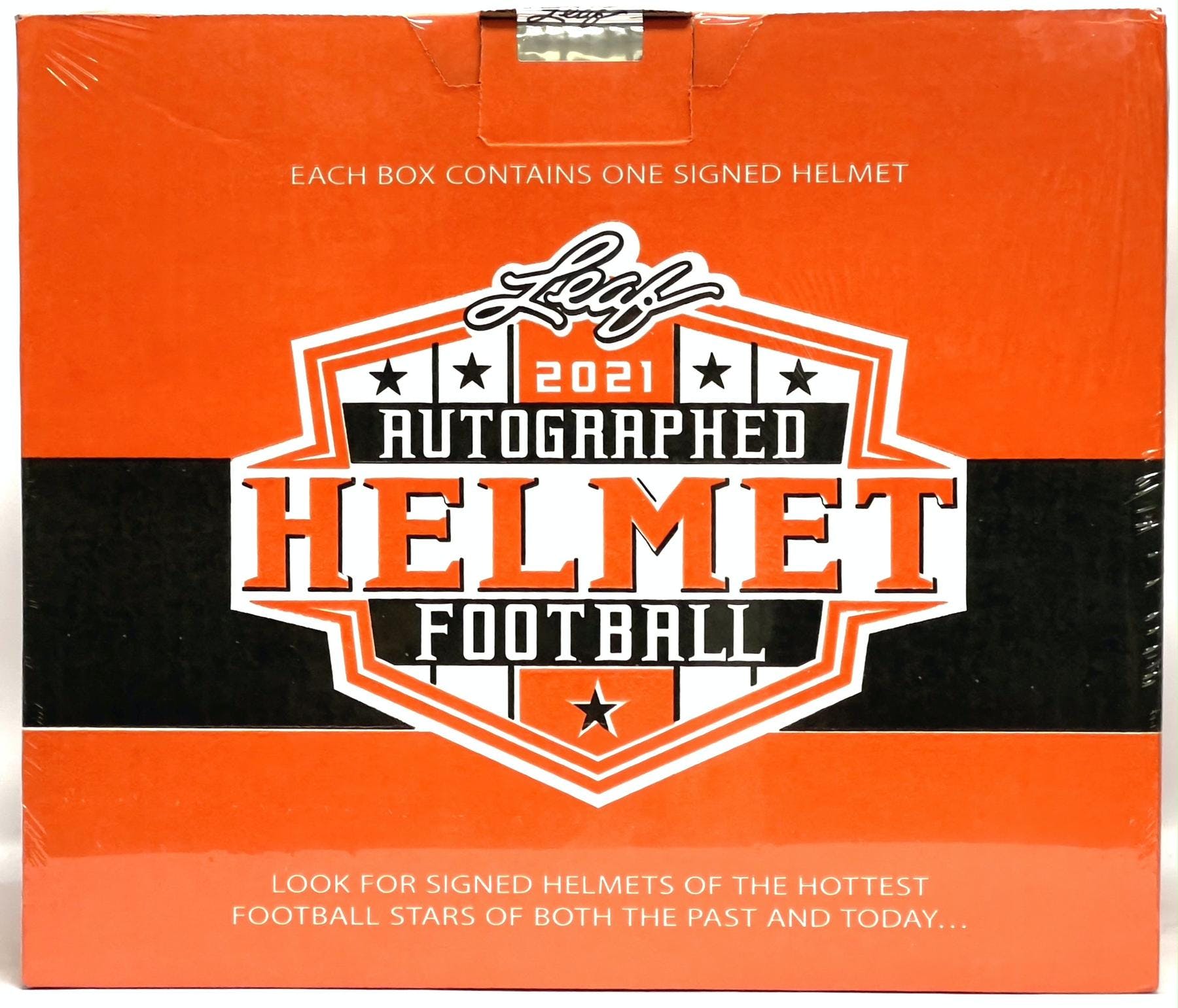 2021 Leaf Autographed Full Sized Helmet Football Box - Columbia Hobby - Sports Card Boxes - Toploaders - Card Savers