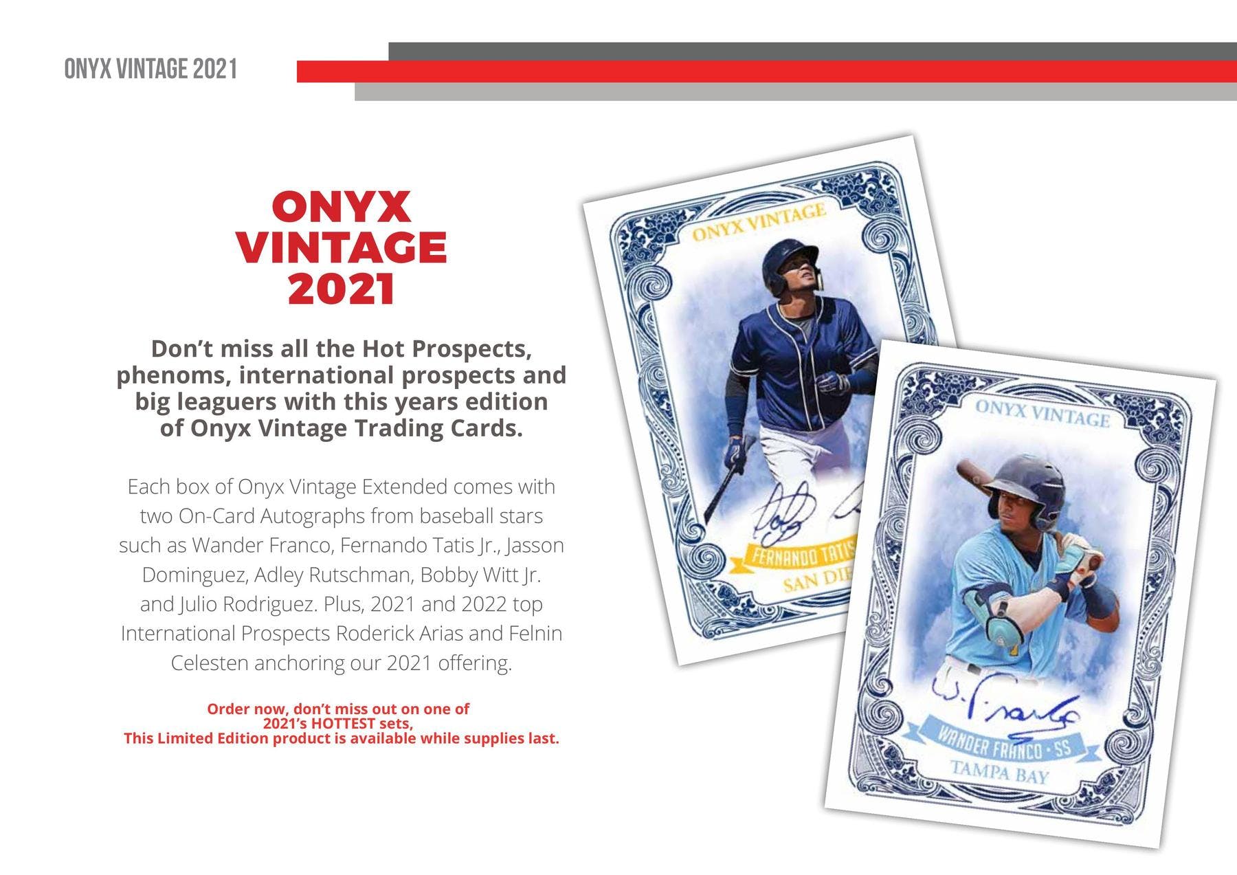 2021 Onyx Vintage Baseball Hobby Box - Columbia Hobby - Sports Card Boxes - Toploaders - Card Savers