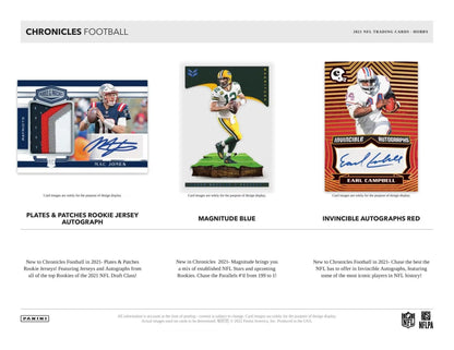 2021 Panini Chronicles Football Hobby Box - Columbia Hobby - Sports Card Boxes - Toploaders - Card Savers