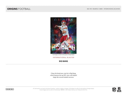2021 Panini Origins Football International Blaster Box - Columbia Hobby - Sports Card Boxes - Toploaders - Card Savers