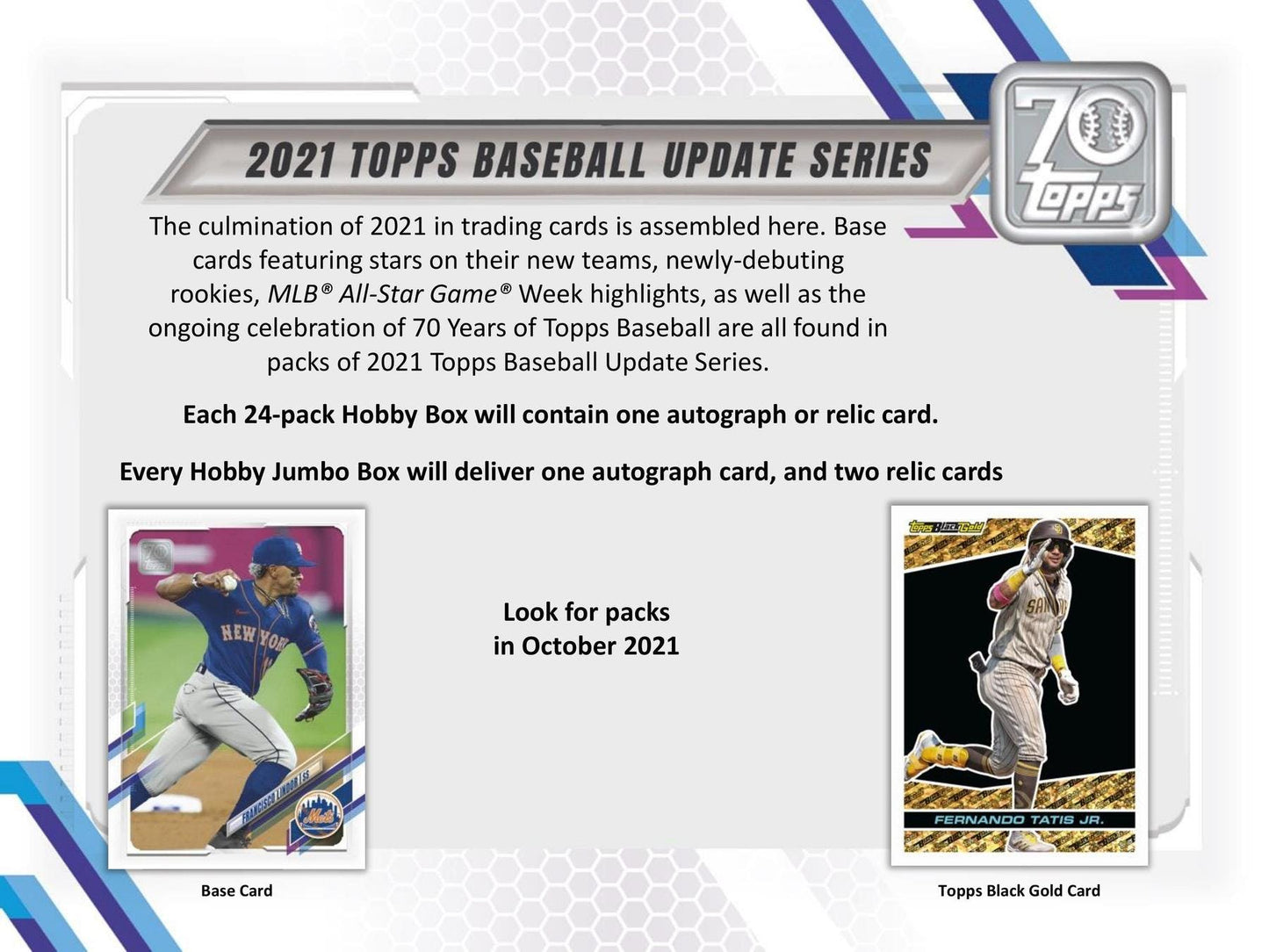 2021 Topps Update Series Baseball Hobby Box - Columbia Hobby - Sports Card Boxes - Toploaders - Card Savers