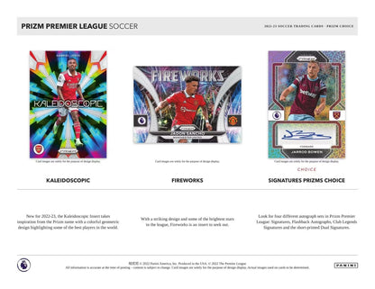 2022 - 23 Prizm Premier League EPL Soccer Choice Box - Columbia Hobby - Sports Card Boxes - Toploaders - Card Savers