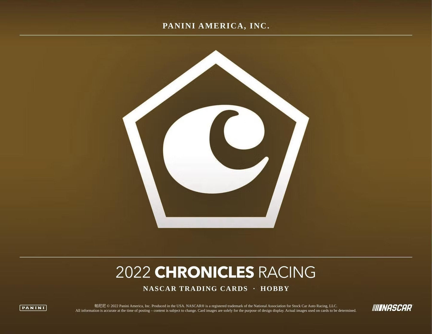 2022 Panini Chronicles Racing Hobby Box - Columbia Hobby - Sports Card Boxes - Toploaders - Card Savers