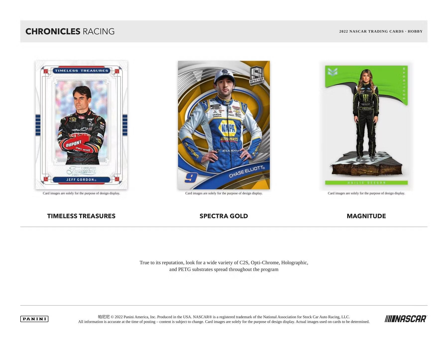 2022 Panini Chronicles Racing Hobby Box - Columbia Hobby - Sports Card Boxes - Toploaders - Card Savers